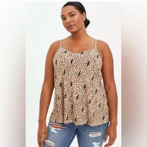 Torrid Leopard & Lightening Bolt Print Swing Cami